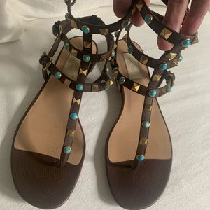 Valentino Rock Stud Gladiators flat sandals
